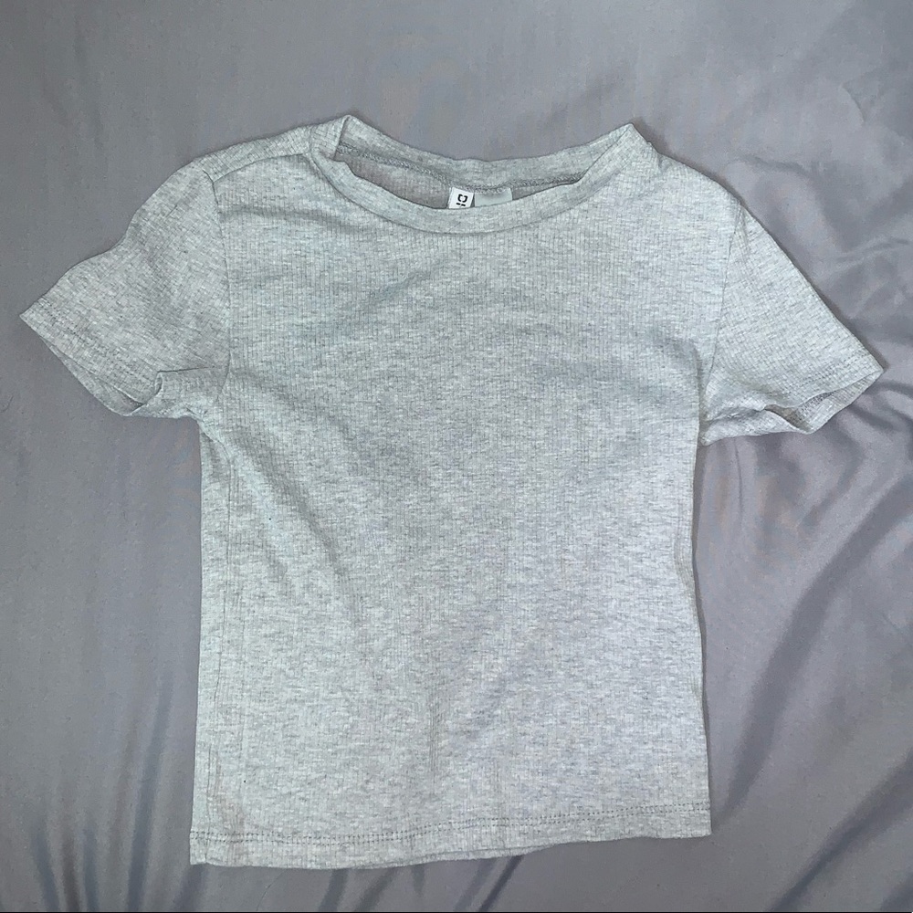 H&M XS Gray Short Sleeve Top